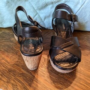 Hush Puppies Black Wedges